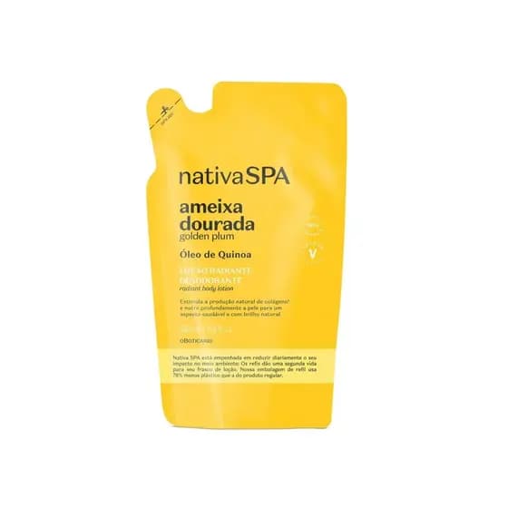 Refil Loção Radiante Desodorante Corporal Nativa Spa Ameixa Dourada 350ml