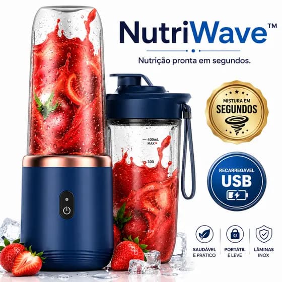 Mini Liquidificador Portátil USB 400ml Recarregável Blender Para Suco Shake Vitamina Academia