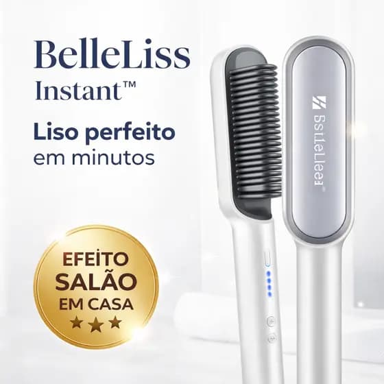 Escova Alisadora Elétrica Bivolt Branca 5 Em 1 Para Cabelo Com Controle De Temperatura Anti Frizz