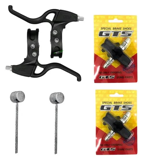 Kit Manetes De Freio Bike + 2x Pastilhas e 2x de Cabo de Aço