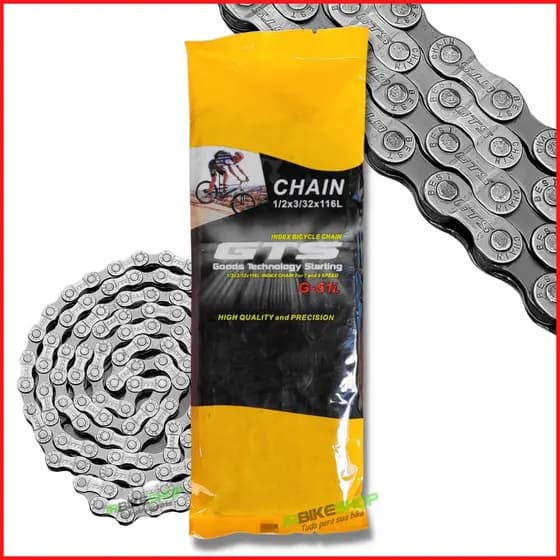 Corrente Gts G-51l Index Prata 7/8 Velocidades 116 Elos