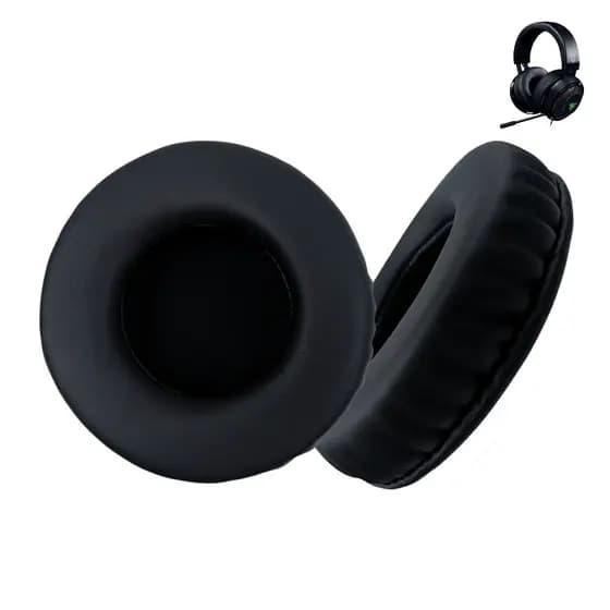 Par De Almofadas De Couro Para Fone Gamer Razer Kraken Pro Gaming