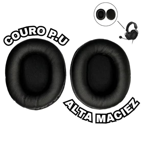 Espumas Almofadas Couro P.U Para Fone Hyperx Cloud X Stinger