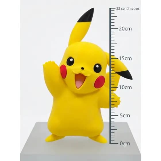 Action Figure Pikachu Grande 22cm - Boneco Pokémon Impressão 3D Premium Colecionável