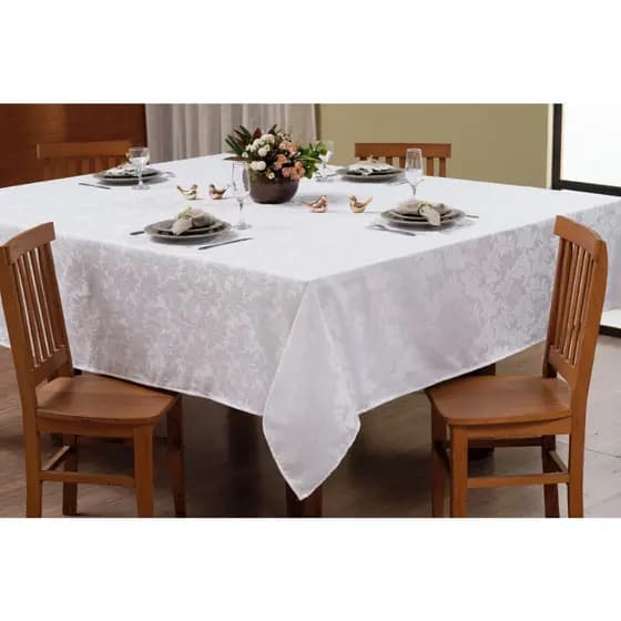 Toalha de Mesa Jacquard Adamascado Luxuosa