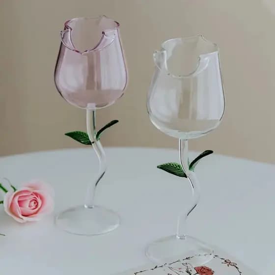 CATCH Rose Wine Glass Cocktail Romântico De Vinho Tinto Taça De 150/400ml Flower Shaped Juice Champagne Cup Bar Decoração De Casamento Você