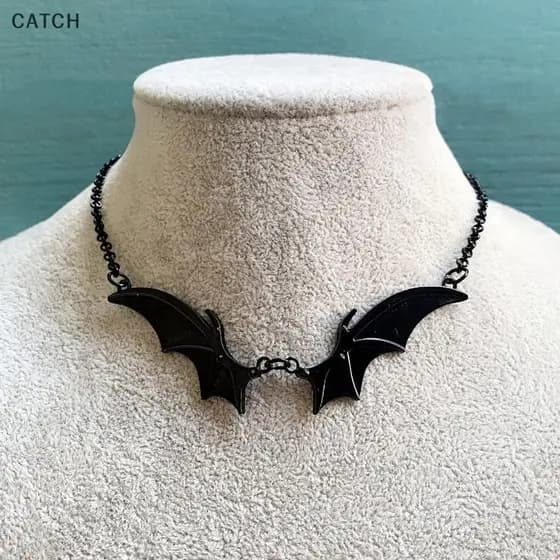 Capture Goth Vampiro Vintage Morcego Pingente Gargantilha Colar Natal Witchy Presente Para Mulheres Melhores Amigos Nova