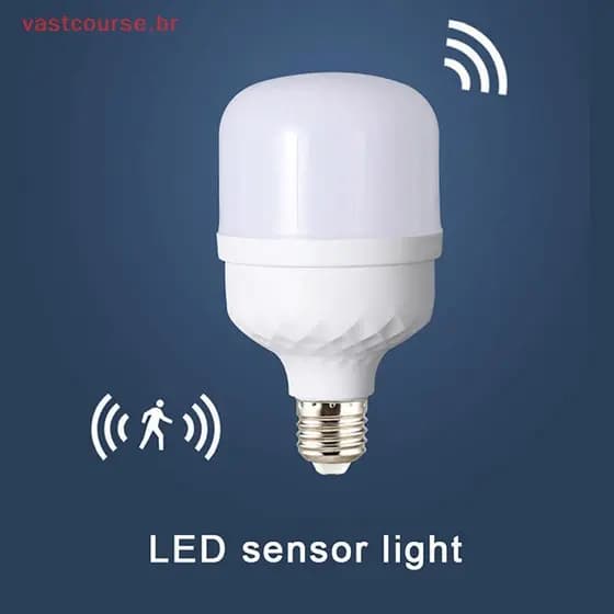 Vbr Auto ON/OFF Sensor De Lâmpada De Indução Movimento Automático LED Inteligente Ativada Por Voz 220V Luz De Economia D