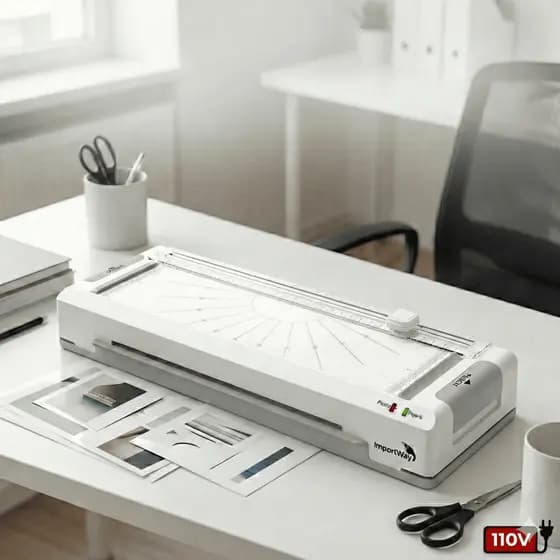 Plastificadora A4 270W 127V/220V Refiladora Máquina Plastificar Documentos Laminadora