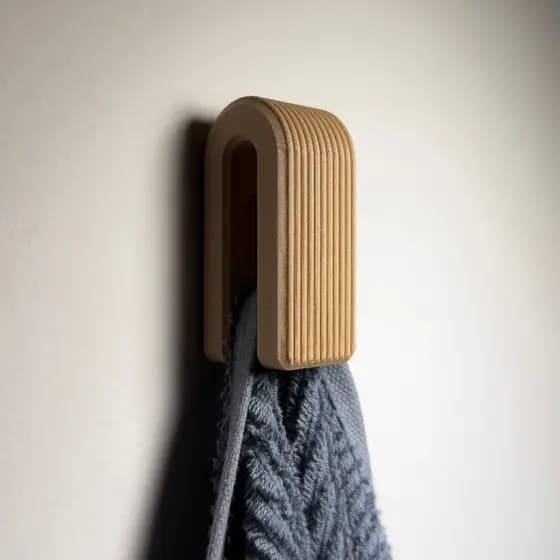 Gancho de Parede Minimalista para Toalha Suporte Moderno 3D