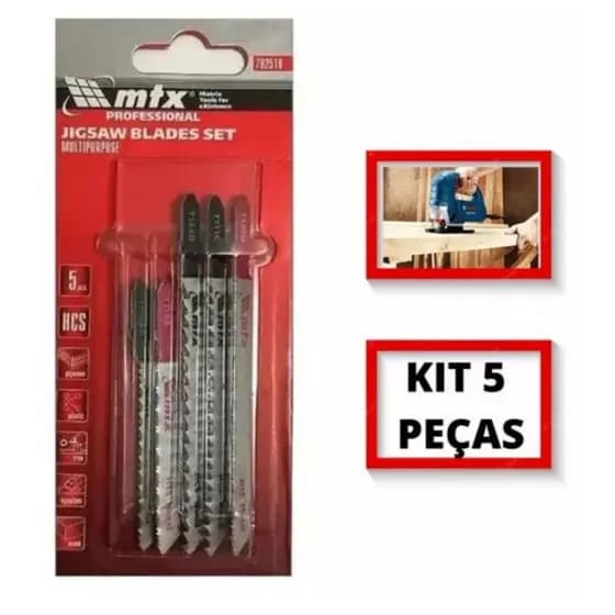 Kit 5 Laminas Para Serra Tico-Tico Madeira Mdf Corte Preciso Universal