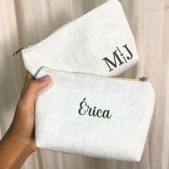 Necessaire Personalizada com Nome e Iniciais. presente, madrinha, casamento, lembrancinha.