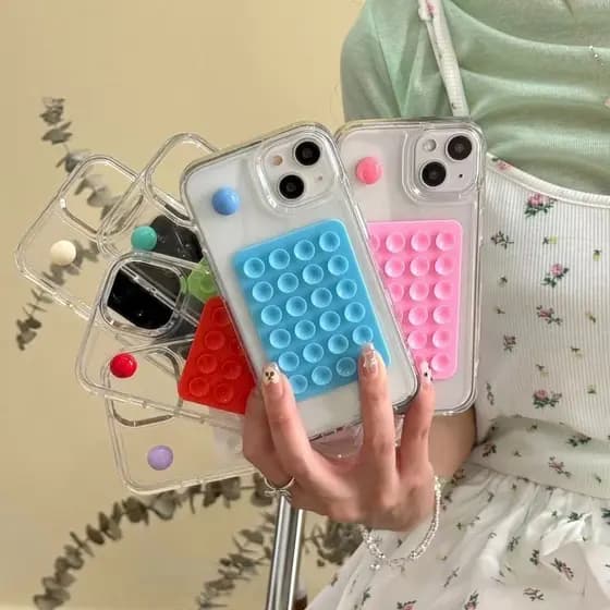 Suporte Ventosa Silicone Premium Capinha Celular para Superfícies Lisas