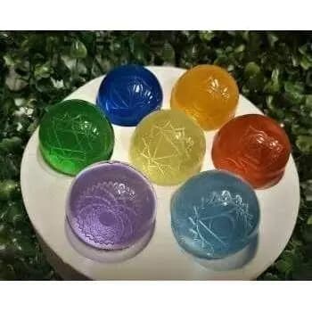 Molde Forma Silicone Orgonite Resina Chakras Esfera 7 Cav