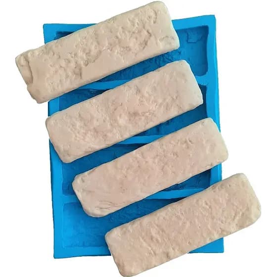 Molde Forma Silicone Para Placa 3D - Gesso / Cimento - Tijolinho 19x6