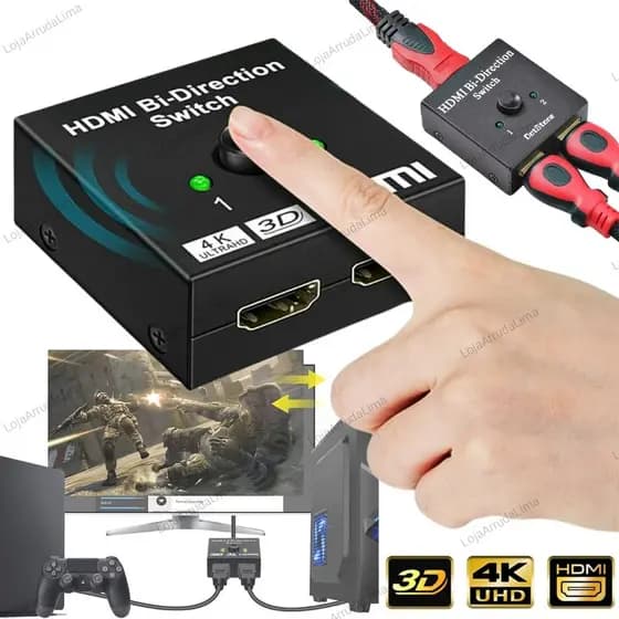 Splitter Switch Divisor Hdmi 1x2 2x1 Bidirecional Full Hd 4k