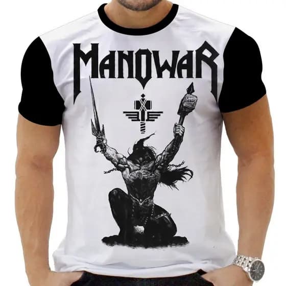 Camiseta Camisa Personalizada Rock Metal Manowar 10_x000D_