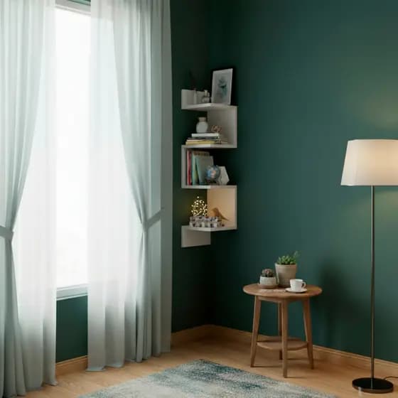 Prateleira De Canto Nicho Reto Mdf ou Mdp Para Livros Decoração Quarto Sala Escritório LUNIM