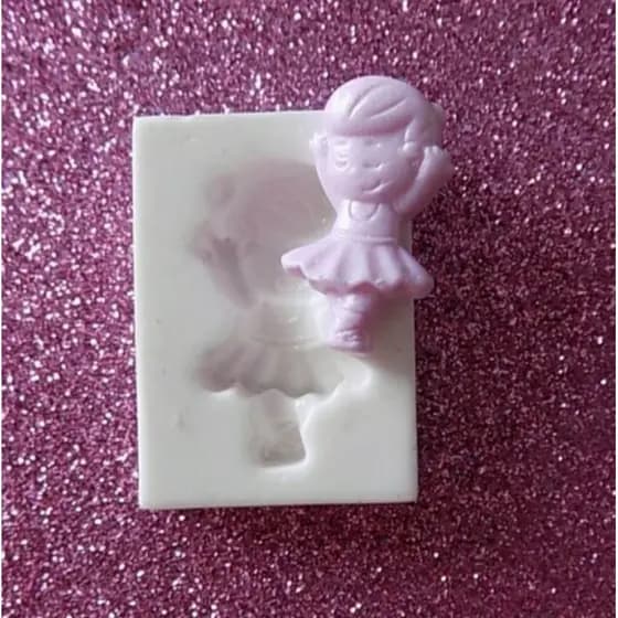 Molde de silicone Bailarina para pasta americana biscuit l