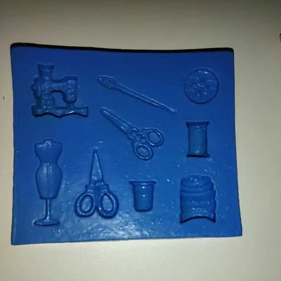 Molde de silicone kit de costura Pasta Americana e Biscuit