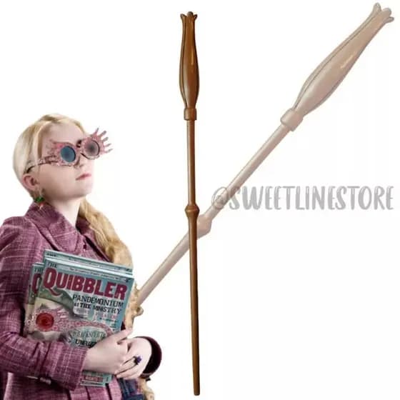 VARINHA ARTESANAL LUNA LOVEGOOD SAGA HARRY POTTER