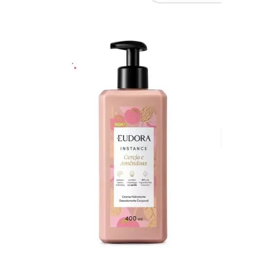 Eudora Instance Cereja e Amêndoas - Creme Hidratante Desodorante Corporal 400ml(Vence:10/28).