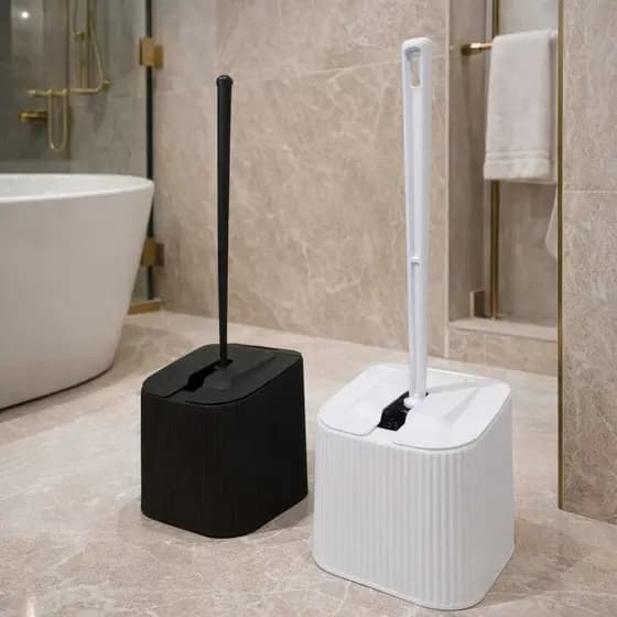 Escova Sanitaria Premium Elegancia Para Seu Banheiro Lavabo Com Suporte Fechado Evita Odores Facilita Ventilação Moderna