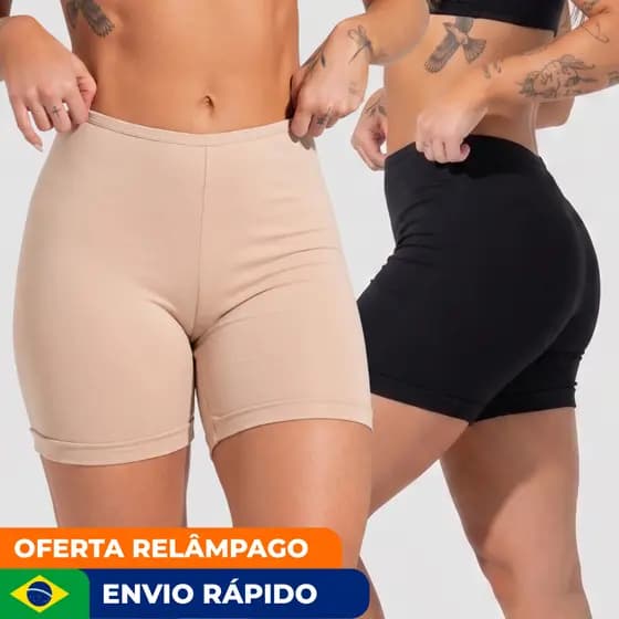 KIT 4 OU 2 SHORT ANÁGUA SEGUNDA PELE FEMININO calcinha boxer não marca para usar embaixo do vestido
