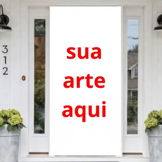 Capa de Porta Decorativa PERSONALIZADA Tecido Sublimado 0,85x2,10