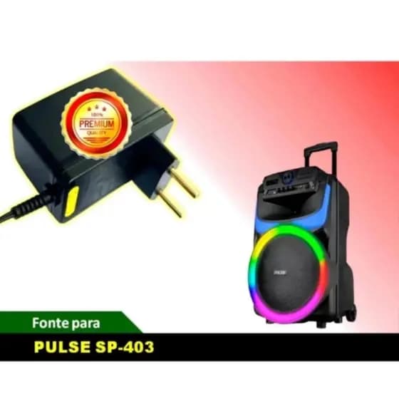 Fonte Carregador Para Caixa de Som Pulse Sp 403 (9v 2a) Bivolt Nova