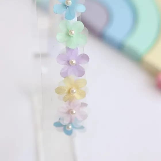 Tiara Infantil de Florzinha de Organza /Arco Infantil Delicada / Tiara Cor Candy / Diadema Infantil