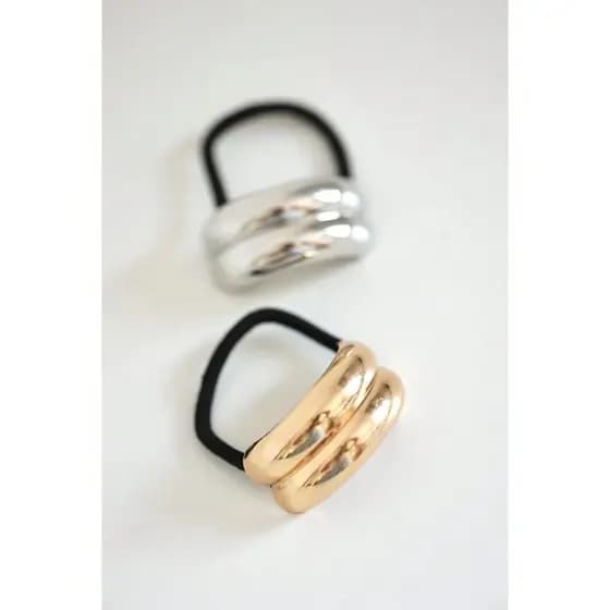 Elástico de Cabelo Feminino / Xuxinha Feminina / Elástico Chique Dourado e Prata
