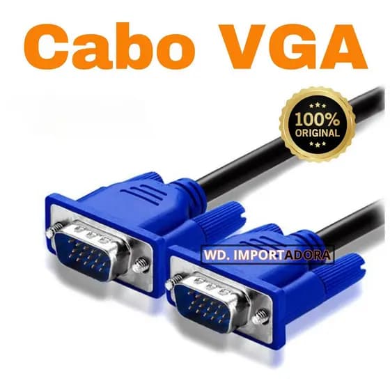 Cabo VGA 1,5M 3M 5M 10M para monitor projetor computador