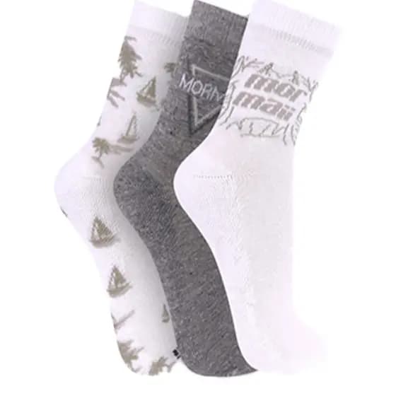 Kit Com 3 Pares De Meias Masculina Mormaii Original Cano Médio Básica