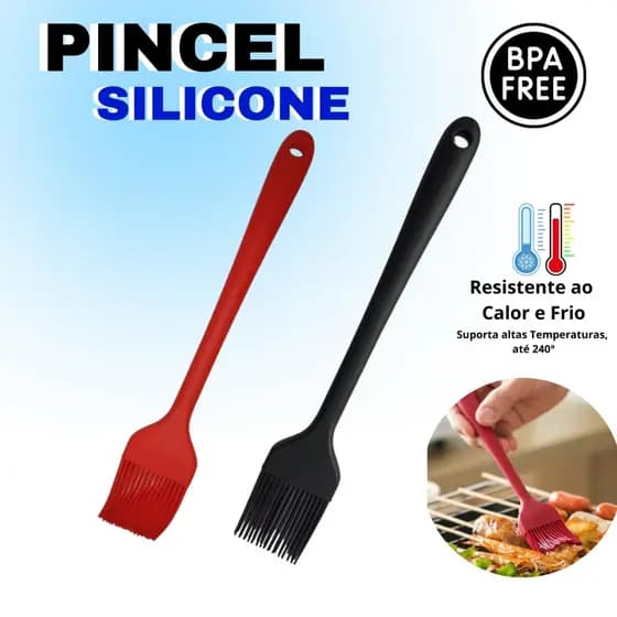 Pincel de Silicone Grande 25cm Confeitaria Cozinha Pincelar