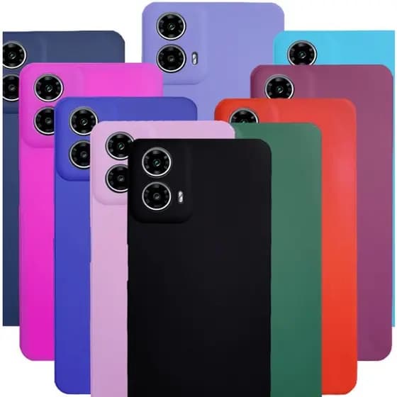 Capa Capinha Case Moto Motorola G04/G14/G24/G34 Silicone Aveludada Protetora Colorido