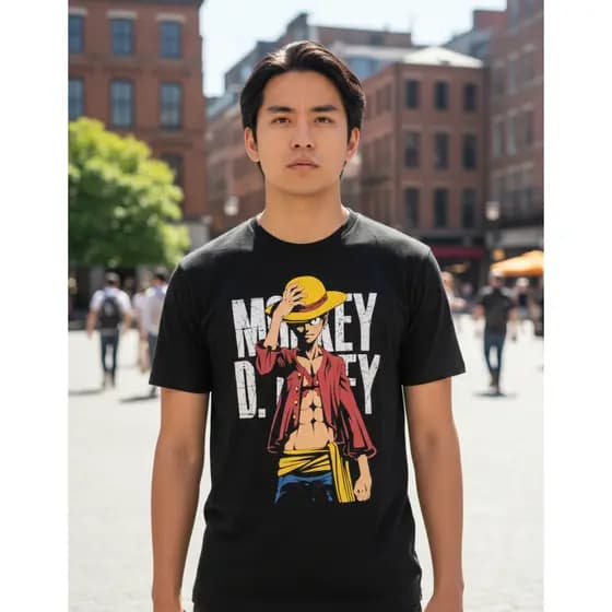 Camiseta Masculina One Piece Luffy Anime Pirata Unissex Adulto