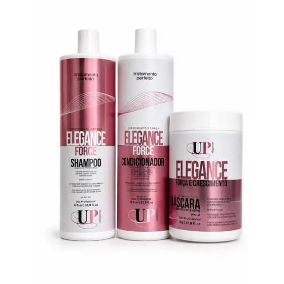 Kit Crescimento e Força Elegance Force UP Elegance Profissional 1 Litro
