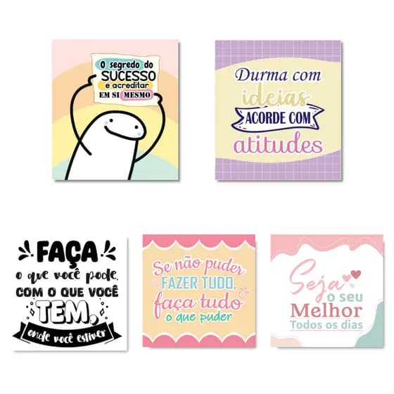 Mini Cartão TAG Motivacional Cliente Modelos Variados