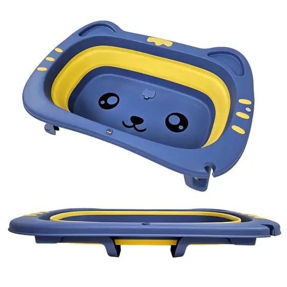 Banheira Infantil Dobrável Para Bebê Vitoriana Gatinho Azul 40 Litros