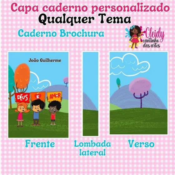 Capa de Caderno Personalizada Qualquer Tema|Brochura,Universitário/Adesivo Fotografico Adesivo