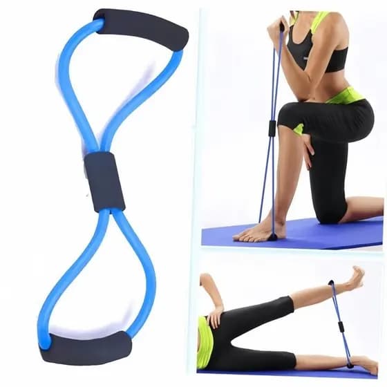 Elástico de Exercício em Formato 8 para Fitness e Yoga