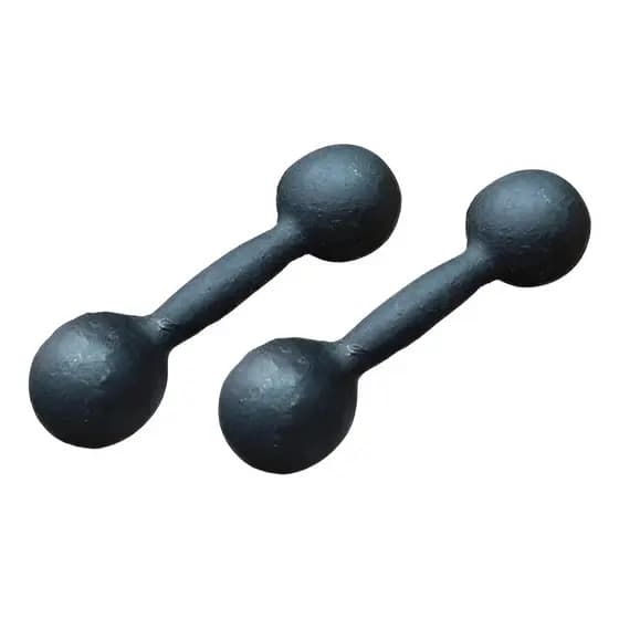 Par Halteres Bola Pintado 1kg Pintado Preto Academia
