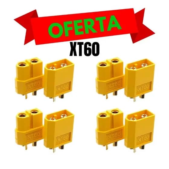 (4 Pares) Plug Conector XT60 Alta Corrente 60Ah Aeromodelo Bateria RC Motor ESC Arduino
