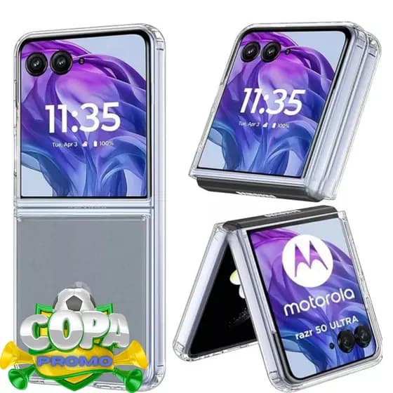 Capa Case para Motorola Razr 60 Ultra Acrílica Transparente