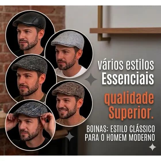 Boina Masculina Italiana Outono Inverno Shelby Peaky Chapéu Masculino Feminino Moda Masculina Estilo Peaky Blinders