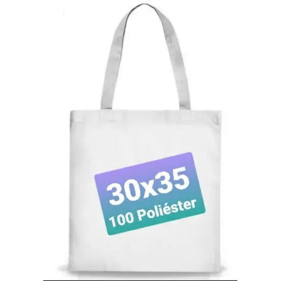 Ecobag 30x35 branca para Sublimação 5 unidades