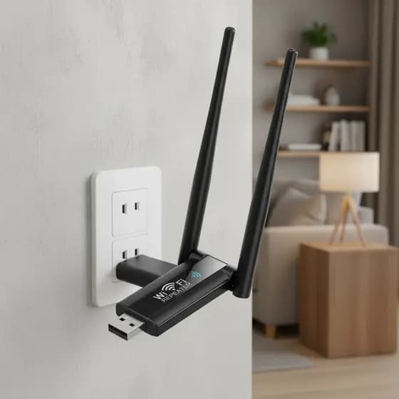 Repetidor de sinal USB WiFi 2.4G 300Mbps para roteador de rede de longo alcance
