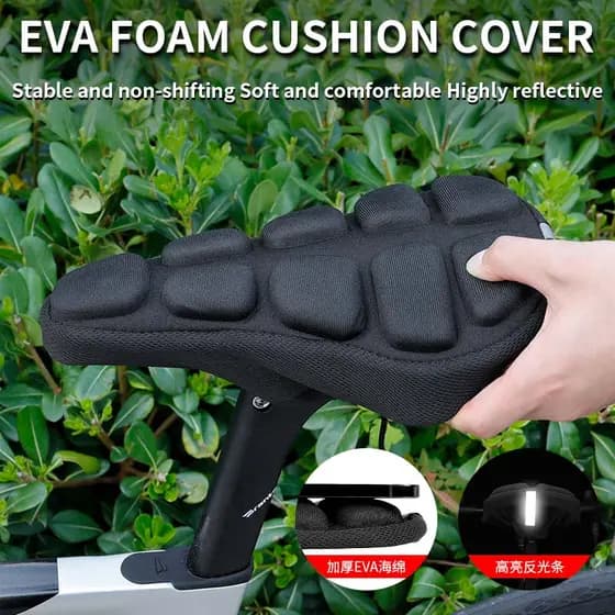 Capa de selim de bicicleta MTB em espuma EVA, confortável e antiderrapante.