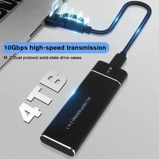 Caixa para SSD M2 10 Gbps USB 3.1 Tipo C Externa Suporte M B&M Keys M2 Caixa M.2 NVMe SATA SSD Adaptador